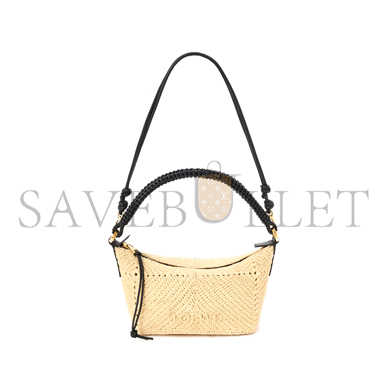 LOEWE CALA MINI BAG IN CLASSIC CALFSKIN AND RAFFIA A120HPLX15 (26*13*10cm)